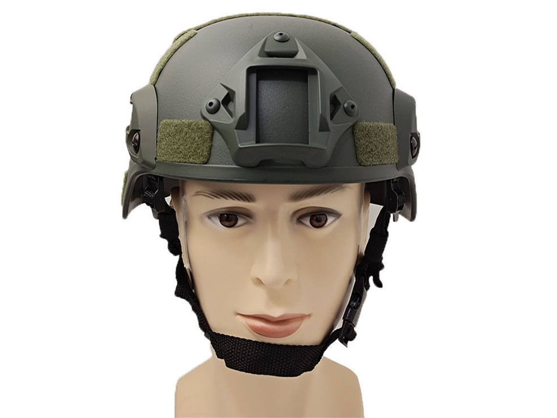 Capacete militar multifuncional, para campo e ciclismo, com cobertura verde OD | S/MARCA