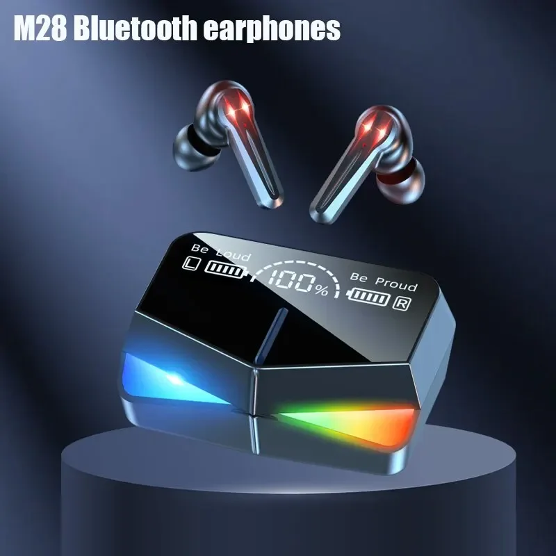 (preto) Fone De Ouvido Bluetooth Sem Fio Com Visor Digital Led E Microfone