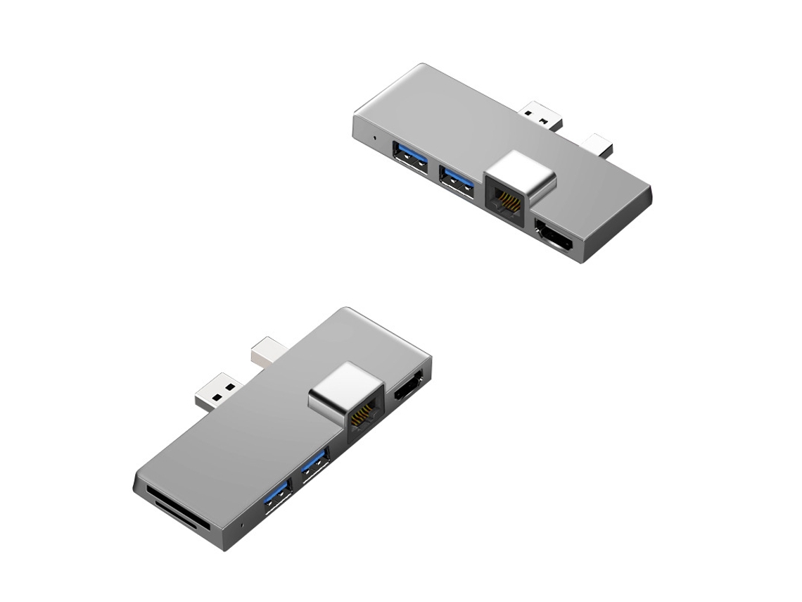 Estação De Ancoragem Bestvite 4k Leitor De Cartão Tf Compatível Gigabit Ethernet 2 Usb 3.1 Prata