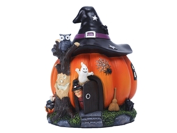 Figurinha de Bruxa e Abóbora com Iluminação LAXISCREED