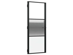 Maison Exclusive - Porta De Vidro Riscas Preto 83 X 3,5 X 201,5 Cm Alumínio