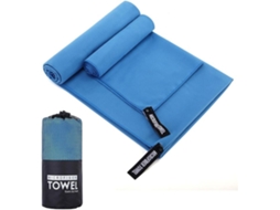 Toalha Esportiva De Microfibra - Secagem Rápida, Ideal Para Praia, Academia E Esportes, 40 X 80 Cm / 100 X 50 Cm, Azul. Siurn