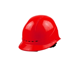 Capacete de Segurança com Algodão Absorvente e Ventilação Vermelho S/MARCA