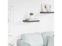 Vidaxl Prateleira De Parede Suspensa 40x23,5x3,8 Cm Mdf Cinza