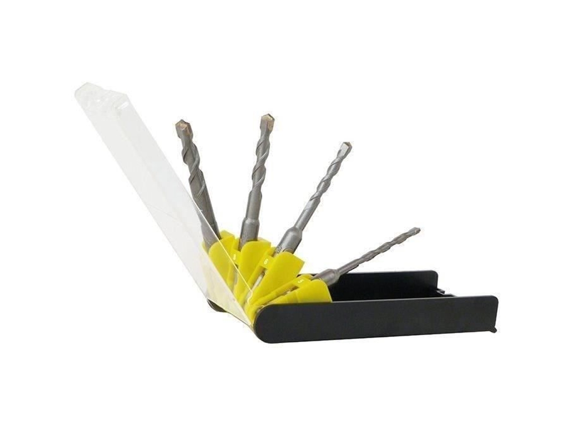 Broca Riss Caixa Com 4 Brocas Para Concreto Sds Comprimento 110 Mm Diâmetros 5 A 10 Mm Plástico