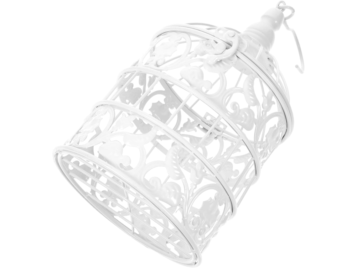 Gaiola À Oiseaux En Fer Bla 14x14x32 Cm Decorativa Para Festa De Casamento Ornamento De Vitrine Élégante