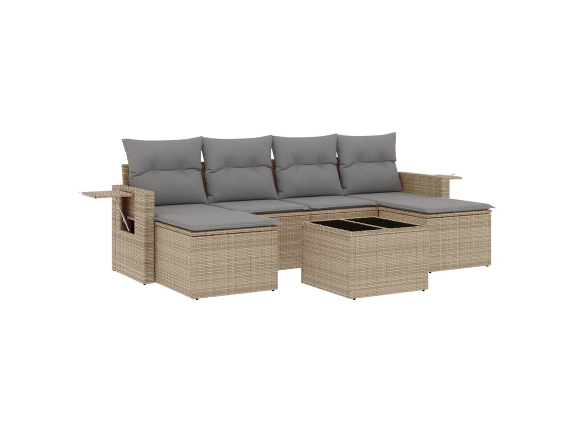 Garden Sofa Set, Garden Sofa Sets Vidaxl Bege Rattan / Vime (n/a)