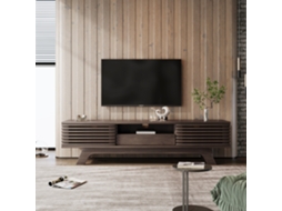 Armário Tv Madeira Vintage 150x35x44cm, 1 Gaveta, 2 Portas.-zz
