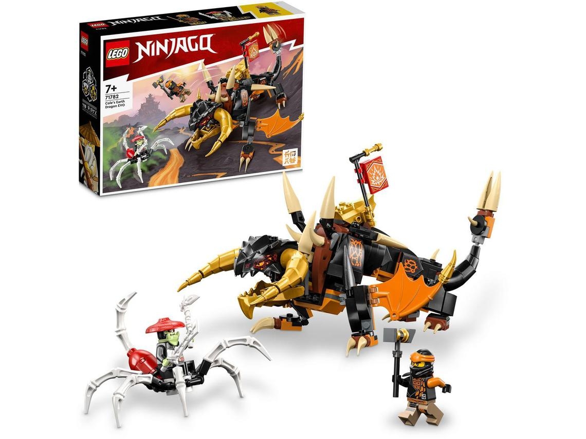 LEGO NINJAGO: Dragão de Terra EVO do Cole com as minifiguras de Cole e do Esqueleto (285 peças)