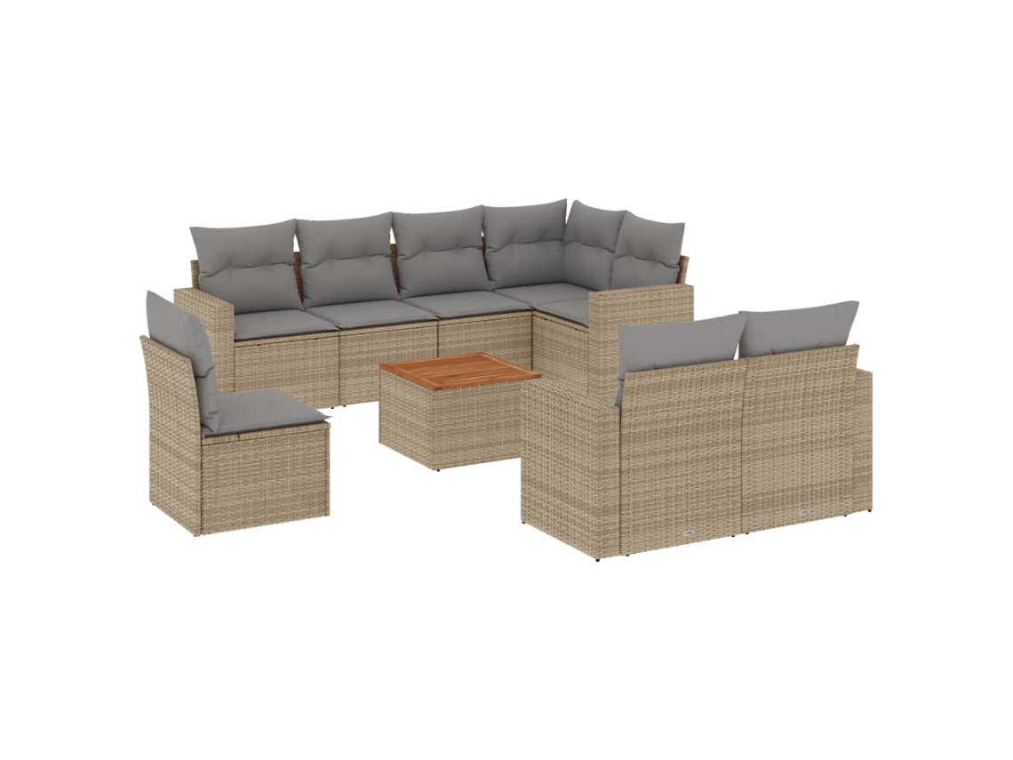 Garden Sofa Set, Garden Sofa Sets Vidaxl Bege Rattan / Vime (n/a)