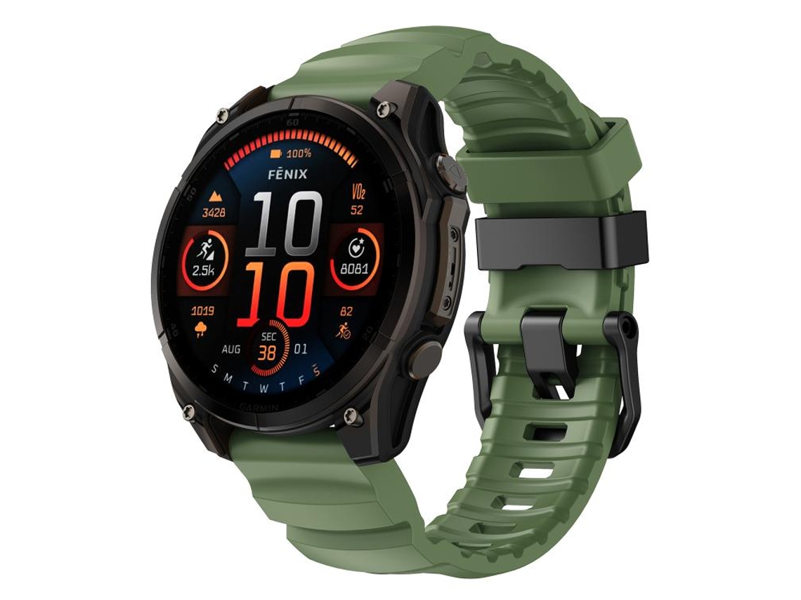 Bracelete Para Garmin (26mm) - Silicone Esportivo - Wild Trail Verde Oliva
