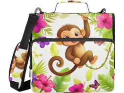 Pasta Com Bolsos Extras, Alça De Ombro E Mão, Capacidade De 1, 5 Polegadas, Bolsa De Armazenamento Com 3 Argolas, Pasta