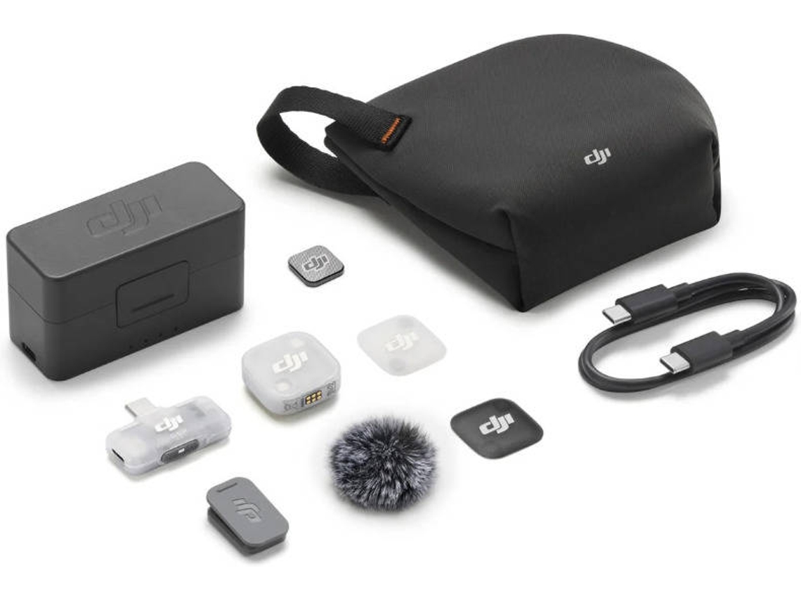 Microfone DJI Mini 2  (1 TX+1 MOBILE RX + Estojo de Carregamento)