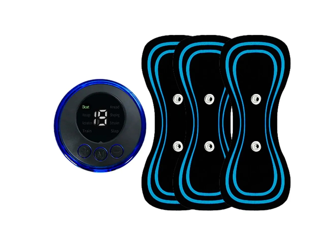 Conjunto de Três Peças: Massageador Elétrico Muscular/pescoço Ems, 8 Modos, 19 Níveis. MDUG