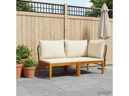 Vidaxl 2 Unid. Conjunto De Lounge De Jardim Com Almofadas Natural