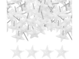 Conjunto de 50 Tachinhas Fomiyes Decorativas com Núcleo Transparente, Formato Estrela, Duráveis e Fáceis de Organizar