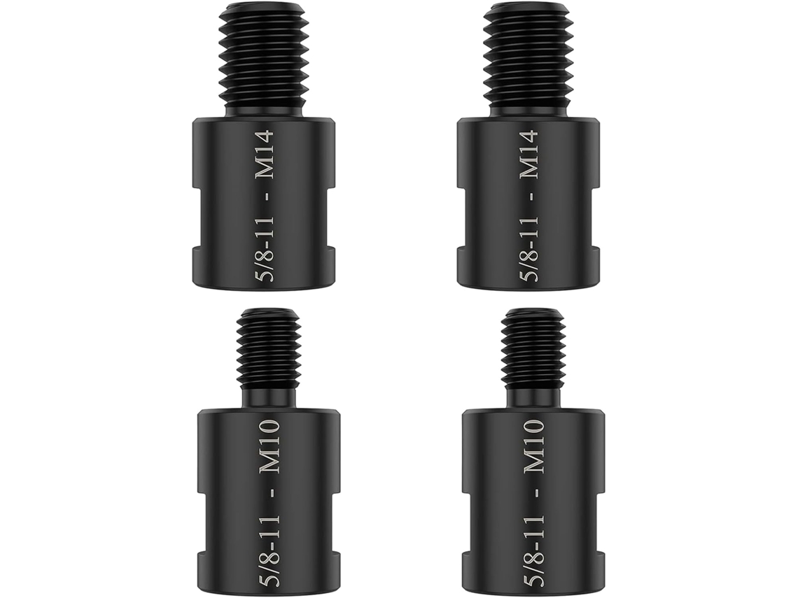 Kit De Conversão Para Esmerilhadeira Com 4 Peças Transforma Roscas 5 8a 11em Macho M10 E M14 Diversas Ferramentas