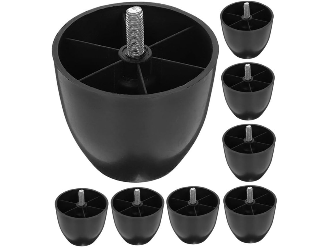 Conjunto De 8 Pés Plástico Pequenos, Niveladores Ajustáveis, Protetores E Substitutos Para Sofás Cadeiras