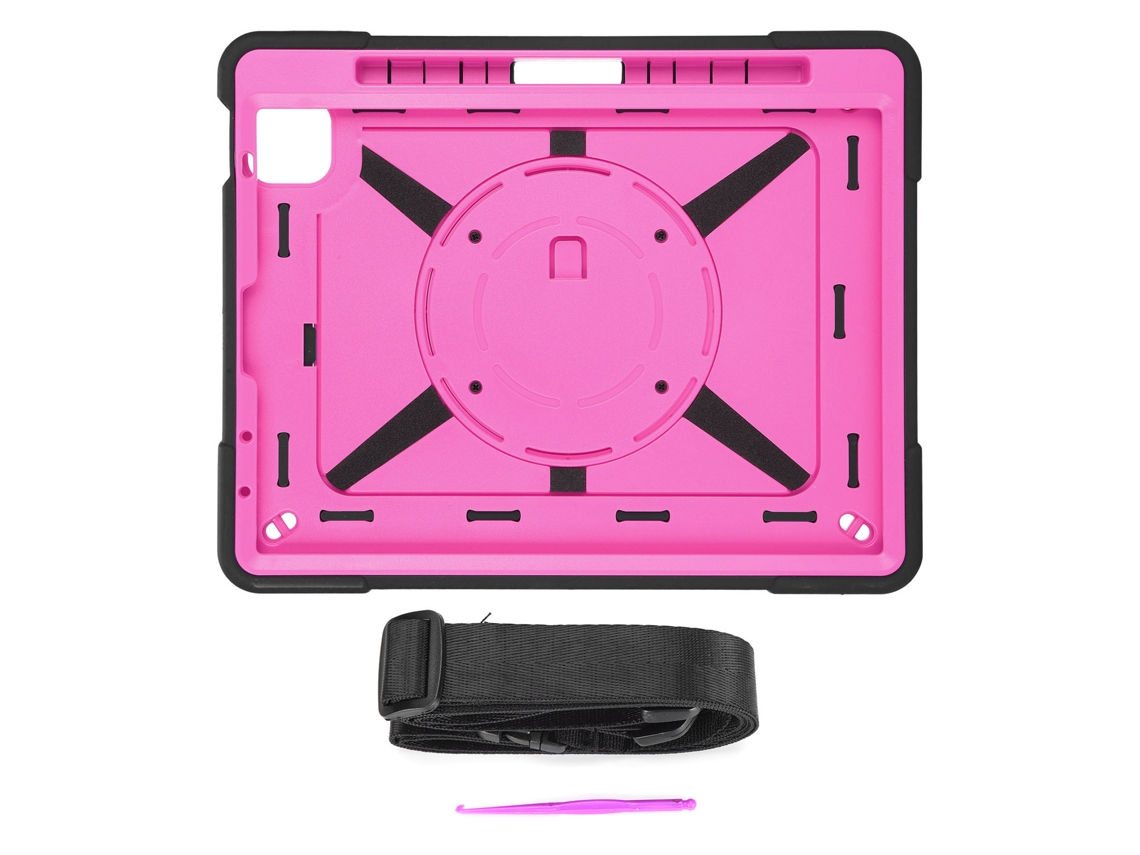 Funda anticolisões para iPad de 10,9 polegadas com alça de mão e ombro, suporte giratório de 360° | S/MARCA