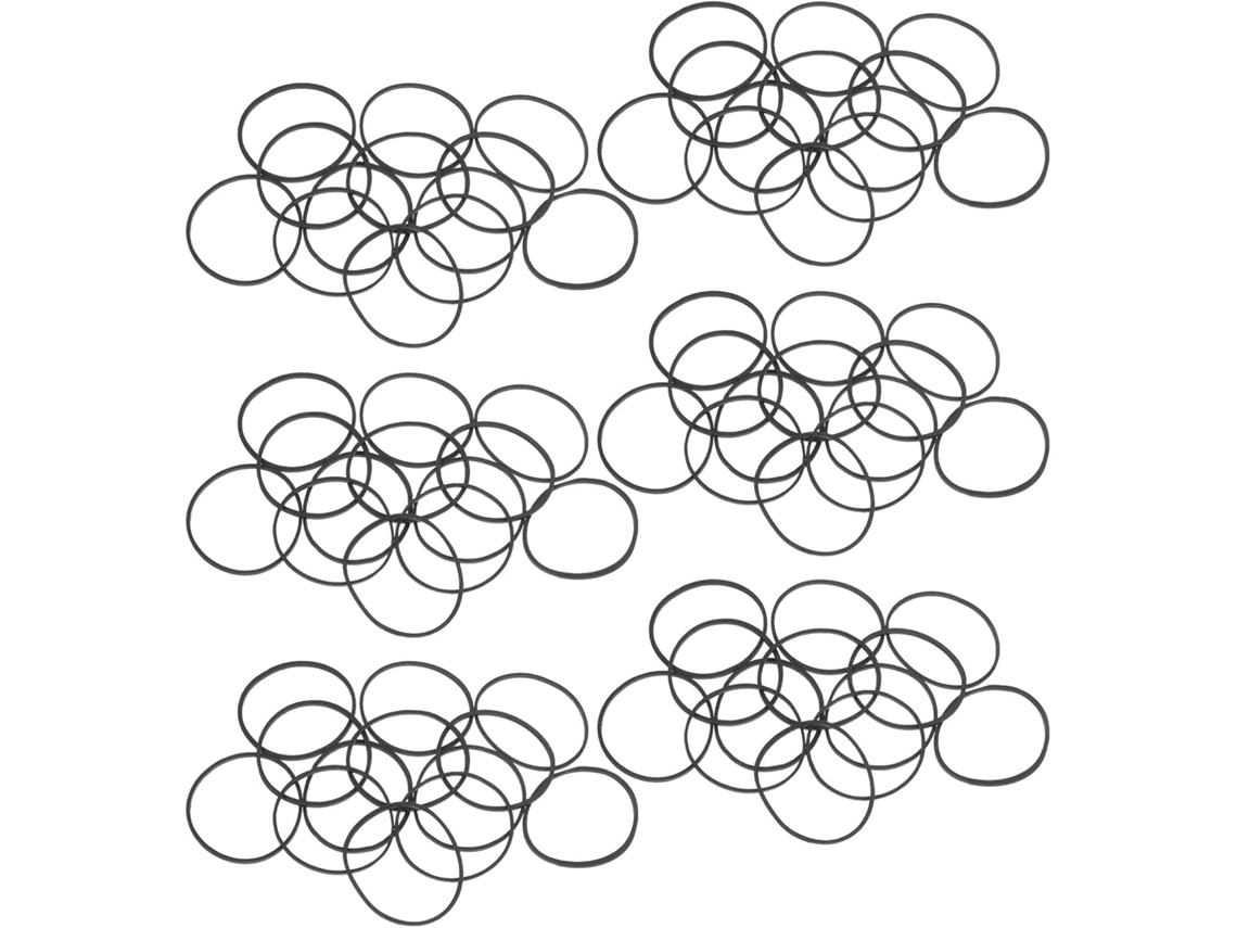 Elásticos De Borracha Pretos Kichouse, 1600 Unidades, 4cm De Diâmetro, Para Embalagens, Uso Educacional E Organização