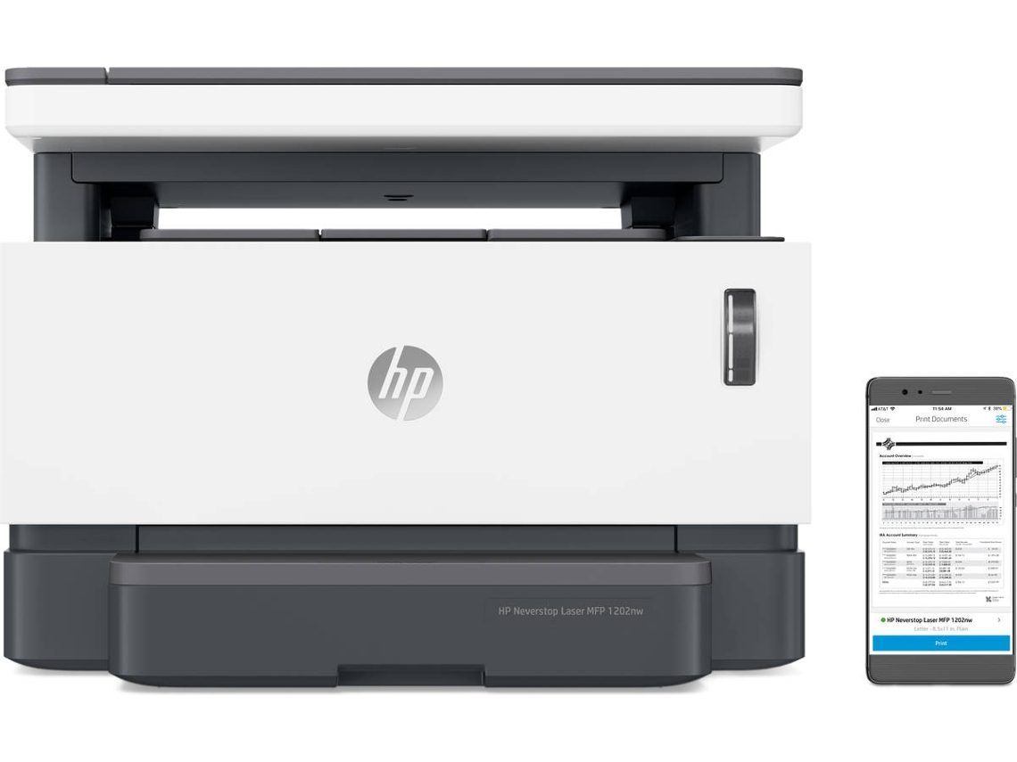 Impressora Laser HP Neverstop 1202 NW (Multifunções - Laser Mono - Wi-Fi)