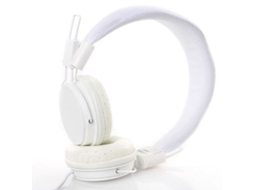 Auscultadores com Fio para Crianças Elegantes com Faixa de Cabeça para Ipad Tablet Branco