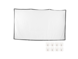Tela de Projetor 16:9 150 Polegadas Dobrável Portátil Resistente a Rugas para Interior e Exterior Home Theater
