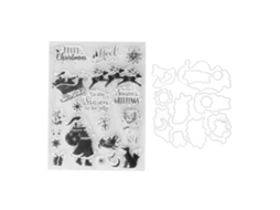 Carimbos transparentes de Natal para scrapbooking e cartões DIY. Ferramentas de carimbo transparentes.