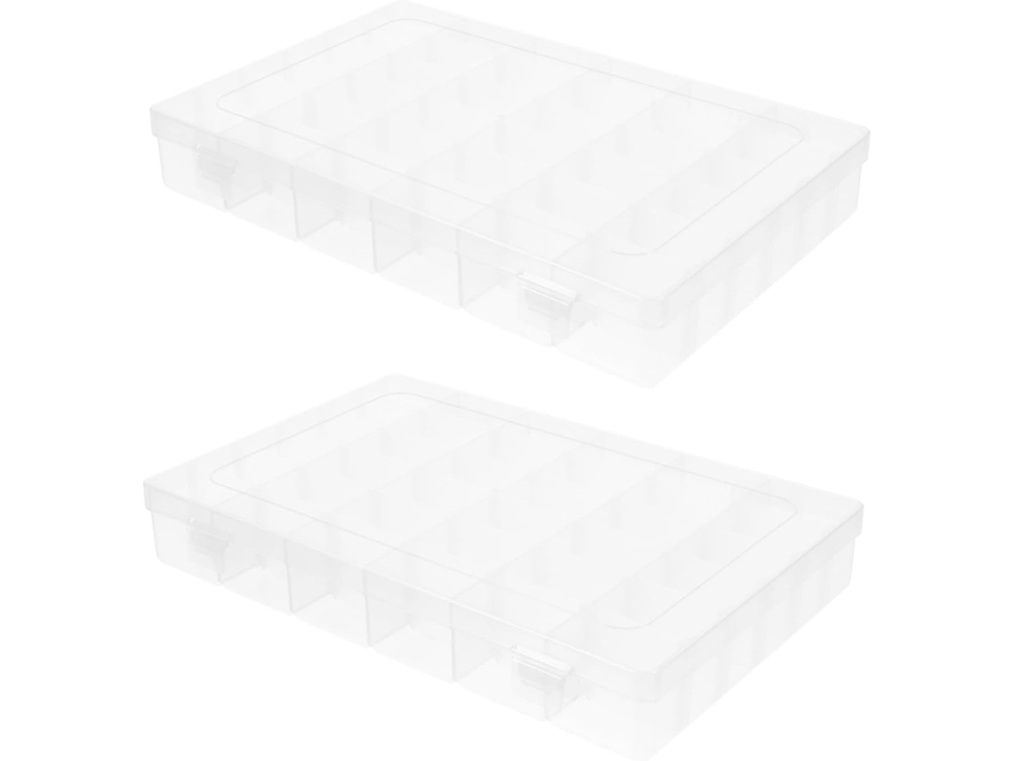 Tressino Caixas Práticas De Plástico Transparente, Compacto