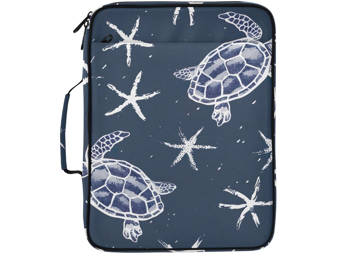 Pasta Organizadora Expansível Turtles Starfish Azul Com 7-camadas Em Formato De Sanfona, Impermeável, Ideal
