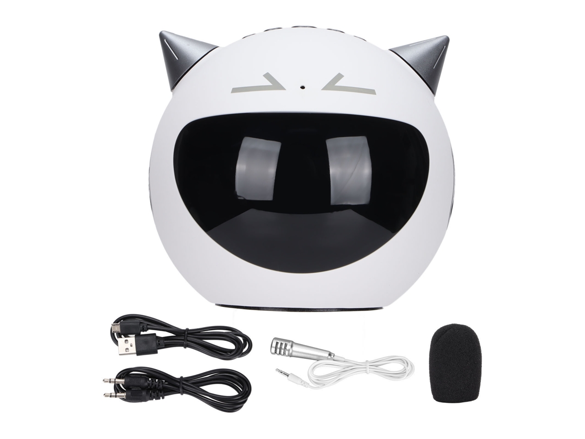 Yncm-caixa De Som Com Relógio Bluetooth E Tela Led De Karaokê