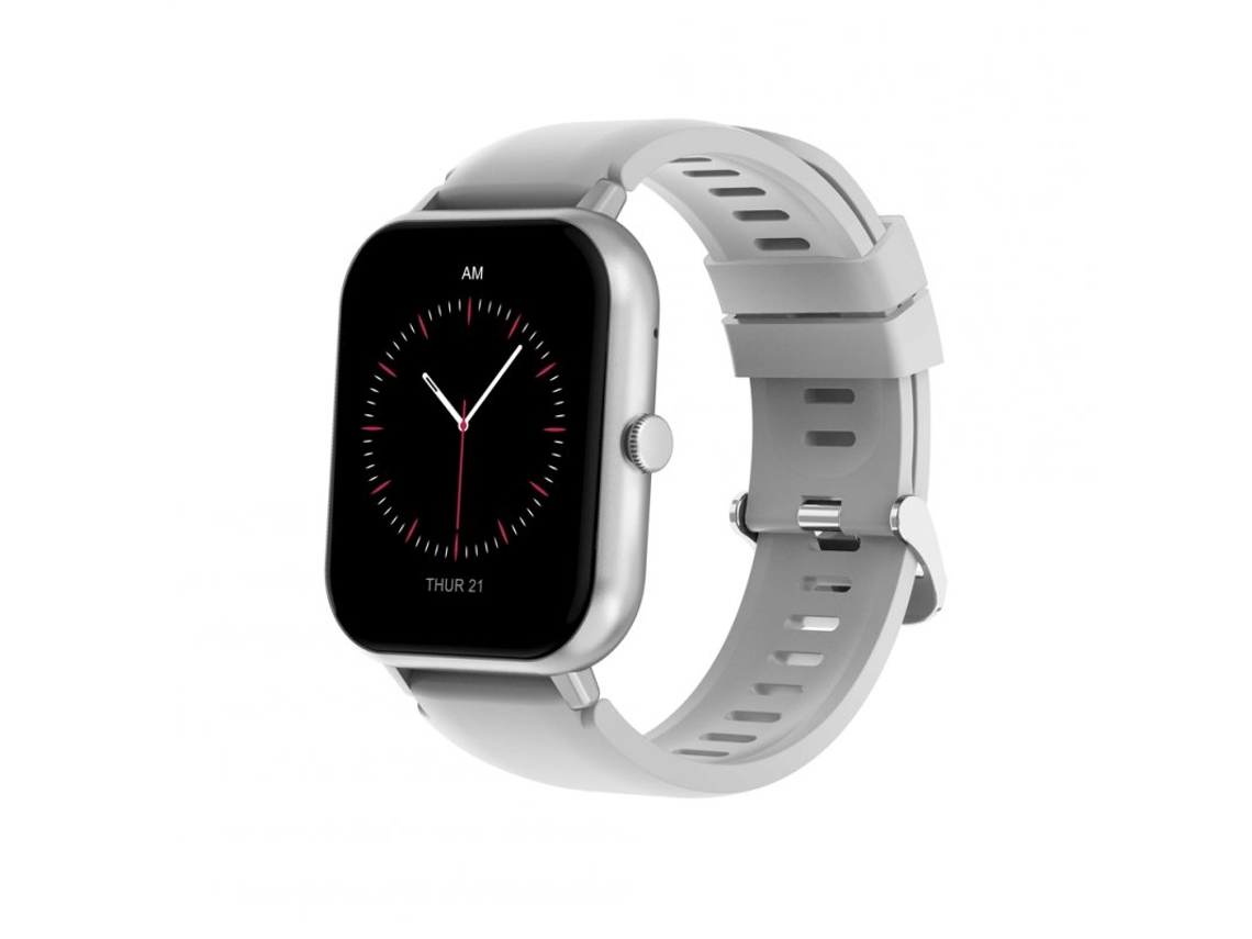 Smartwatch 63Ewe Chamada Bluetooth Monitor de Frequência Cardíaca e Pressão Arterial Prateada
