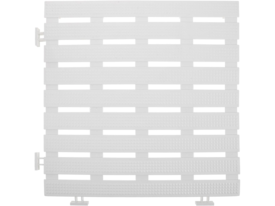 Tapete Antiderrapante Branco De 30x30 Cm Para Sauna E