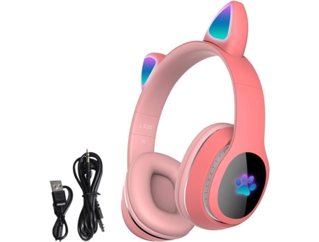 Fones de ouvido Bluetooth sem fio com orelhas de gato - dobráveis - alimentados por bateriau2557 CHICHENG