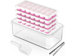 Bandeja de gelo Slowmoose com tampa e kit de cubos de gelo. Livre de BPA e com certificação LFGB.