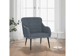 Vidaxl Cadeira C/ Apoio De Braços 63x76x80 Cm Veludo Cinzento-escuro