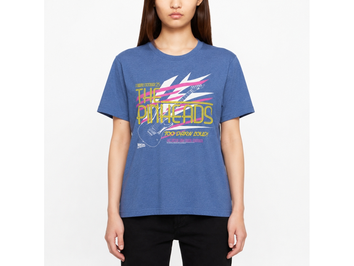 Rockinstone Back To The Future Movie Pinhead Heather Royal Adult T-shirt Size:xxxl
