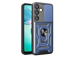 Capa Para Samsung Galaxy A57 5g - Case Rígido Anti Choque Película De Tela - Azul Escuro