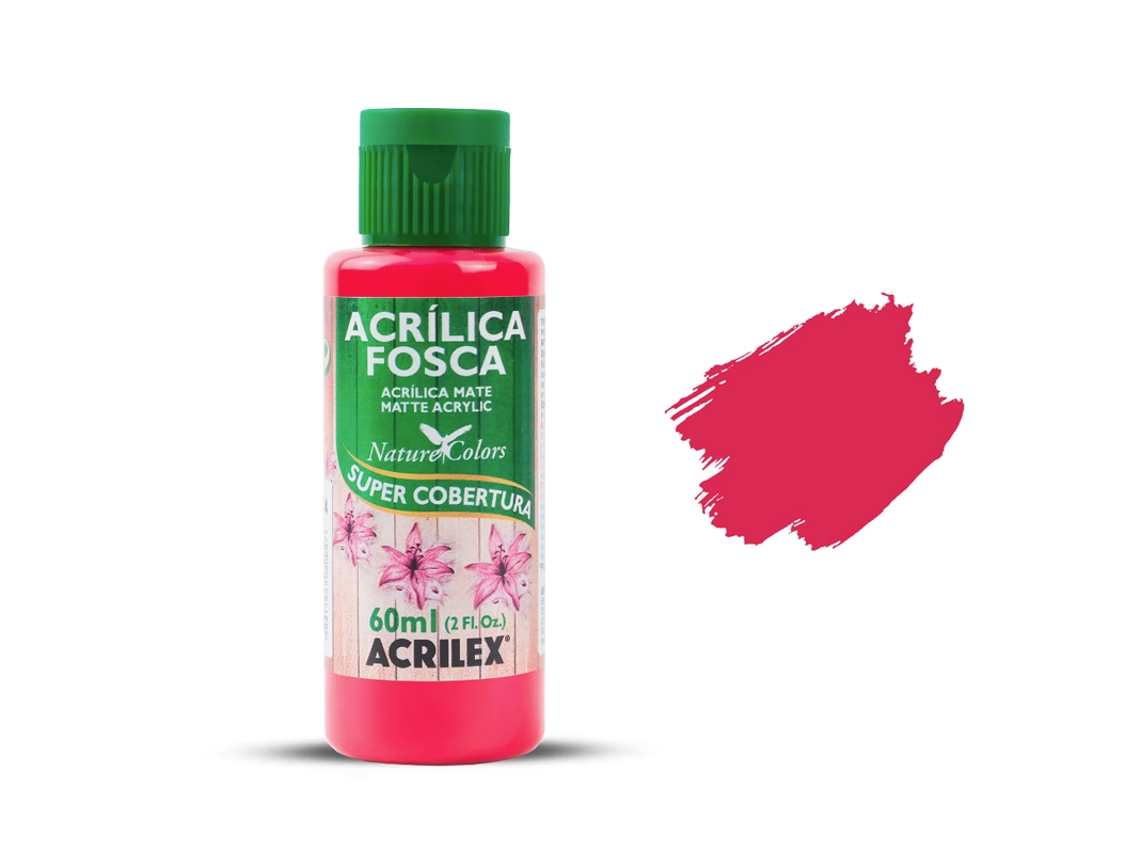 Tinta Acrílica Fosca ACRILEX Vermelho 555 -60Ml
