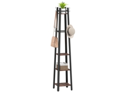 Cabideiro De 4 Níveis, Estilo Industrial, Castanho