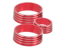 Conjunto de 3 camadas para botões de controle de ar condicionado, revestidos com detalhes decorativos.
