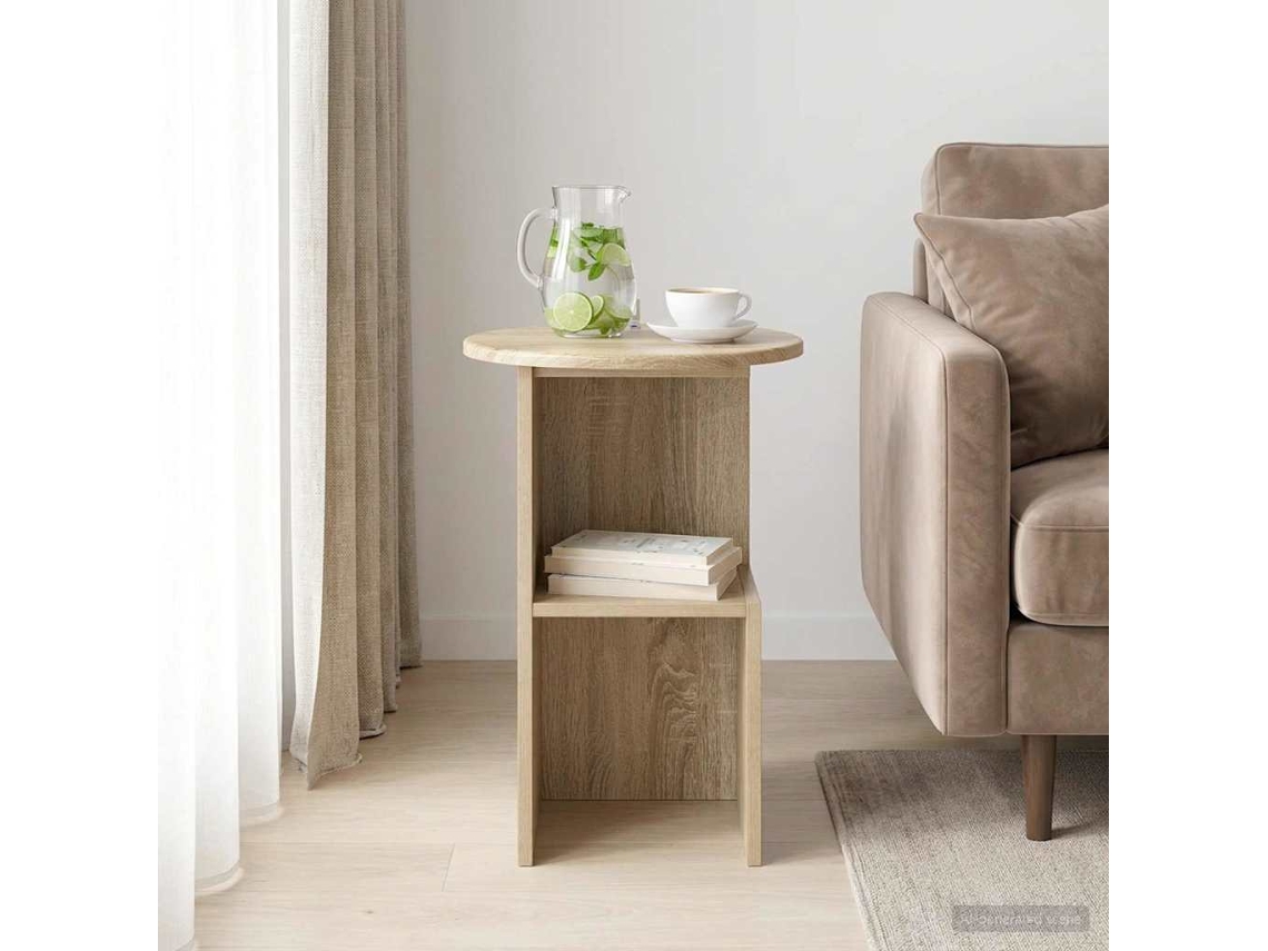 Vidaxl Mesa Lateral Carvalho Sonoma Ø 39,5 X 55 Cm