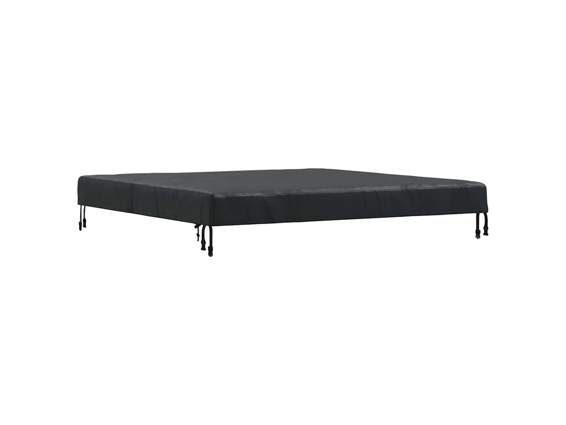 Conjunto 1 Decoração De Mesa Vidaxl Preto Tecido (122 X 122 X 15 Cm)
