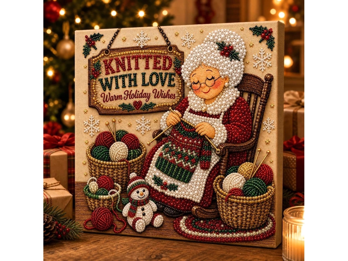 Kit De Pintura Com Diamantes Natal, Com Pérolas, Em Variante 1415
