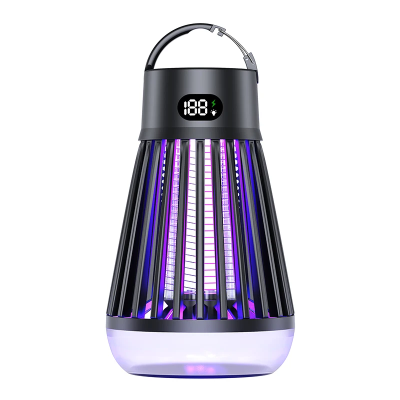 Lâmpada Portátil Mata-mosquitos (preta) Com Função Recarregável Via Usb