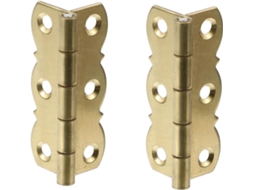 2 Dobradiças De Piano Em Latão Dourado Com Funcionamento Suave E
