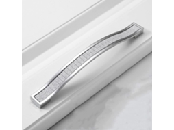 1 Gaveta Com Porta De Alumínio De 160mm, Peças, Cor Areia, Prata, Cristal
