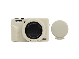 Capa Silicone HEXINYIGJLY para Canon G7x Mark Iiitampa Removível, Anti Risco Bege