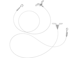 Kit De 2 Peças Tehaux Com Fio Aço Inoxidável E Comprimento Ajustável Para Pendurar Quadros Gaiolas Pássaros