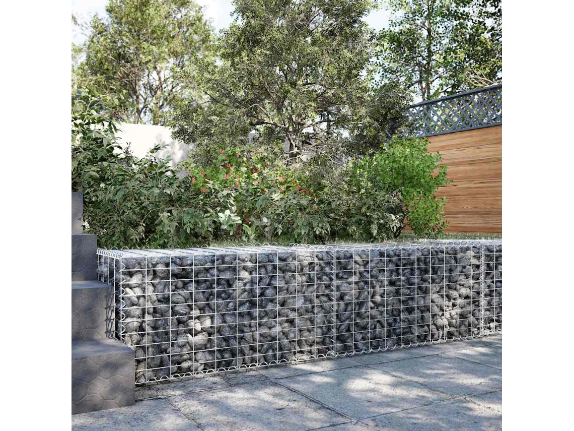 Vidaxl Cesto Gabião Com Cobertura 200x50x50 Cm Ferro Galvanizado